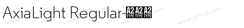 AxiaLight Regular字体转换